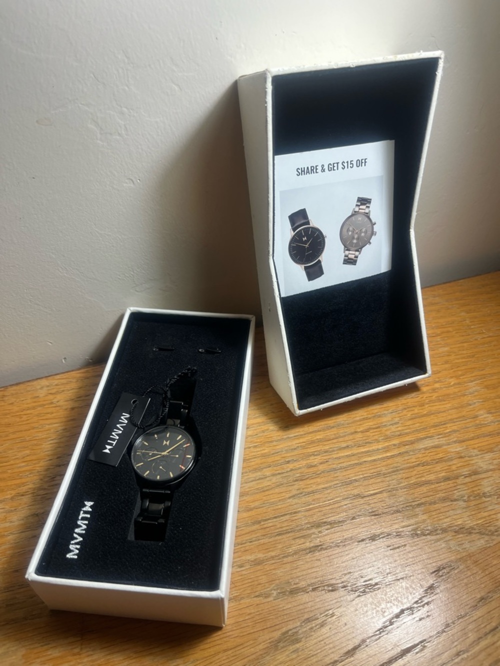 MVMT Black Women’s Stainless Steel Watch with Gold Accents